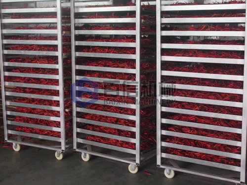 百信熱泵辣椒烘干機-烘干色澤亮拉味濃辣椒烘干就選百信辣椒烘